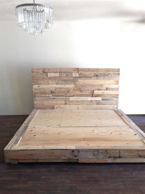 Platform beds eliminate the need for one, using flexible wooden slats beneath the mattress instead. reclaimed wood platform bed base pallet natural twin full ...