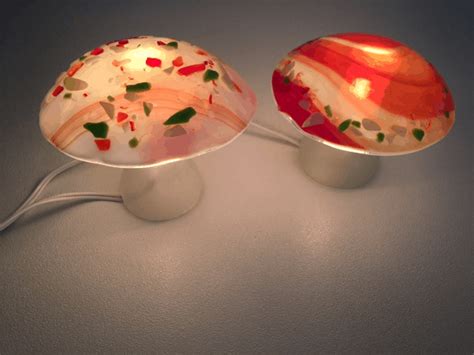 Fused Glass Mushroom Lights Elegant Fused Glass By Karen