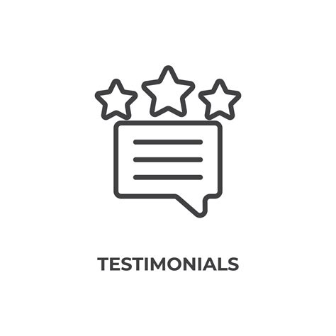 Vector Sign Of Testimonials Symbol Is Isolated On A White Background