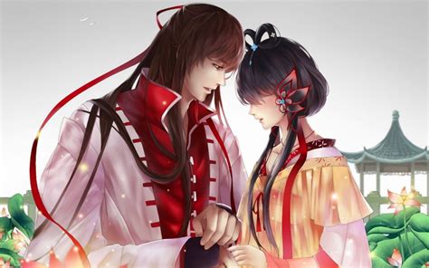 Cute Anime Couple Beautiful Hd Wallpaper For Desktop And
