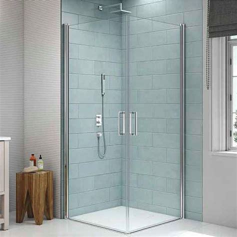 Merlyn 8 Series 8mm Glass 760 X 760mm Frame Less Pivot Showerwall