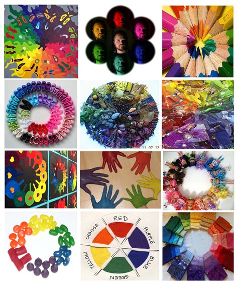 Creative Color Wheels Cut Out Images For Collage Or Have Students