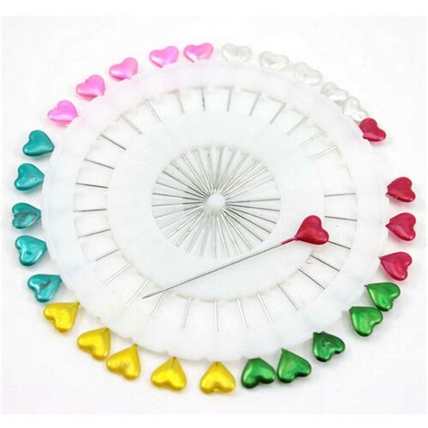 30pcslot Heart Shape Pearl Straight Head Pins Dressmaking Decorative