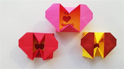 Origami Caja De Corazón Origami Heart Box Origami Kalp Kutu Youtube