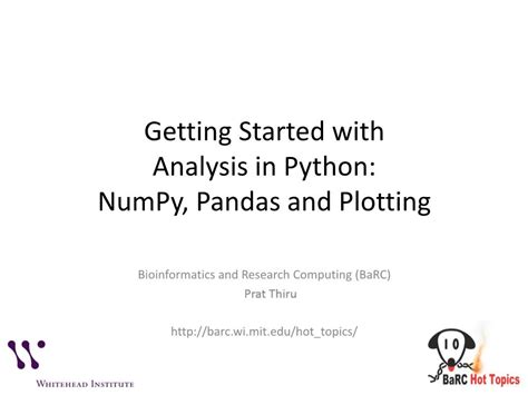Getting Started With Analysis In Python Numpy Pandas And Plotting My