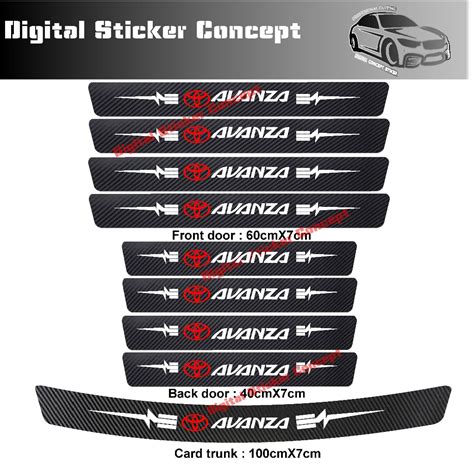 Jual Pcs Stiker Pelindung Pintu Mobil Avanza D Door Sill Plate Guard