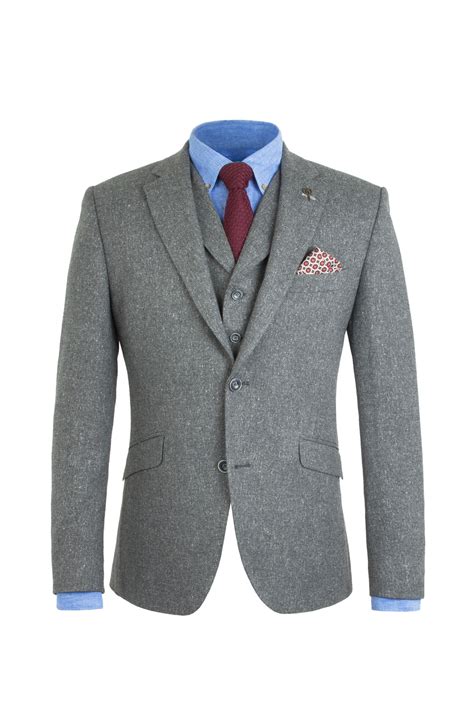 Grey Donegal Tweed 3 Piece Suit Tom Murphys Formal And Menswear