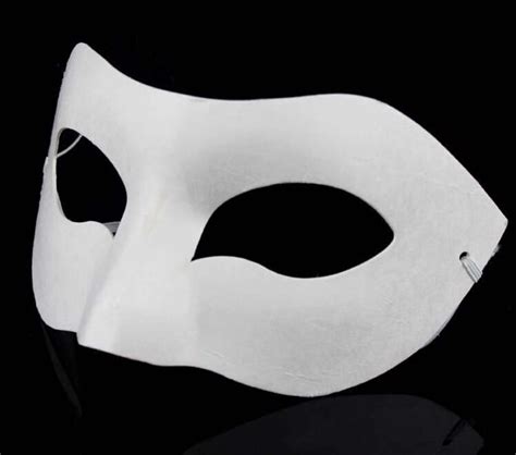 Lot 20 Zorro Mask White Unpainted Blank Paper Pulp Mask Half Face