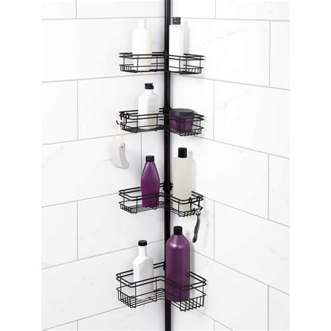 Zenna Home Tension Corner Shower Caddy Bath Accessories Household