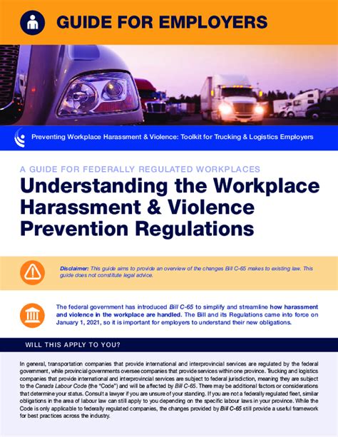 Understanding Bill C 65 Guide For Employers Safety Driven Tscbc