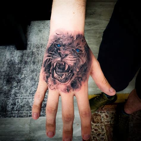 Hand Artistic Lion Tattoo Realism Tattoo Lion Tattoo Hand Tattoos