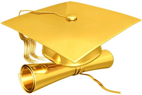 Cap And Diploma Images Gold Cap And Diploma Free Transparent Png