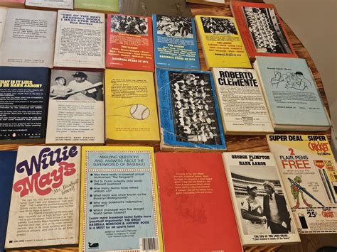 Vintage Baseball Books Lot 30 Mlb Baseball Books Nfl Reading Books