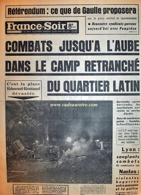 Les événements De Mai 1968 En France Revue De Presse Du 26 Mai 1968