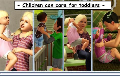 Mod The Sims Children Can Care For Their Lil Siblings V10