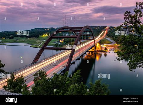 Pennybacker Bridge Austin Stock Photo Alamy