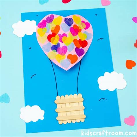 Heart Hot Air Balloon Craft Kids Craft Room
