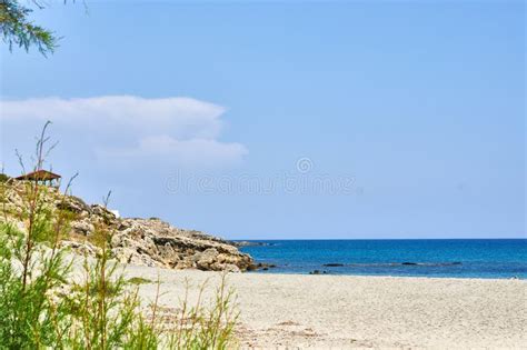 Amazing View Of Frangokastello Beach In Crete Island Greece Stock