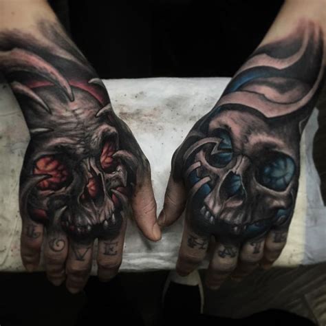Hand Tatoo Skull