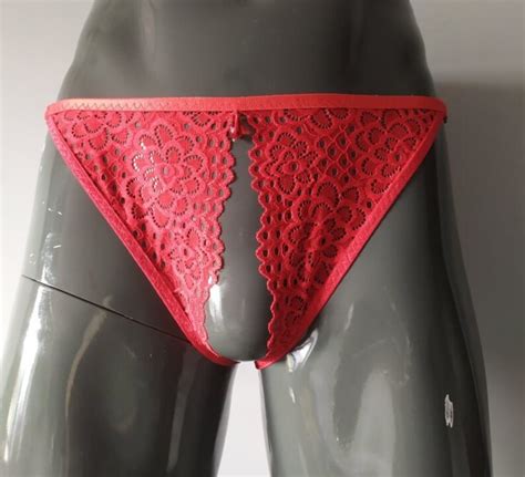 See Thru Underwear Red Open Panties Sexy Ouvert Lingerie Etsy Canada
