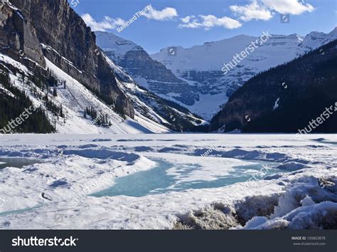 Rocky Mountains Lake Louise Winter Banff Stock Photo