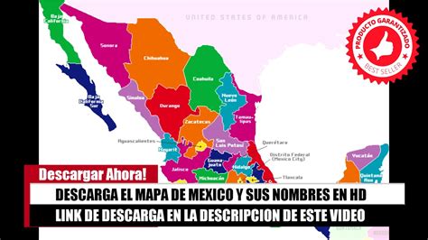 Mapa De Mexico Con Nombres Youtube