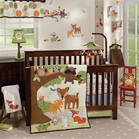 Lambs And Ivy Woodland Tales 4 Pc Crib Bedding Set Multicolor Crib