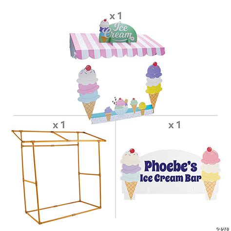 Personalized Ice Cream Tabletop Hut With Frame 6 Pc Oriental Trading