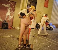 Spain Bullfighting San Fermin Festival A Drunk Naked Man W Flickr