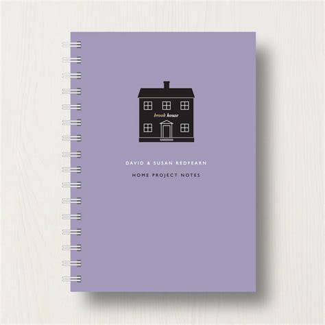 Personalised New Home Planner Or Notebook By Designed