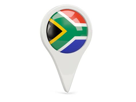 Round Pin Icon Illustration Of Flag Of South Africa