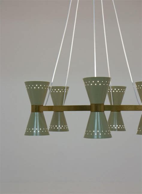 Swedish Midcentury Chandelier In Brass And Metal By Alf Svensson For