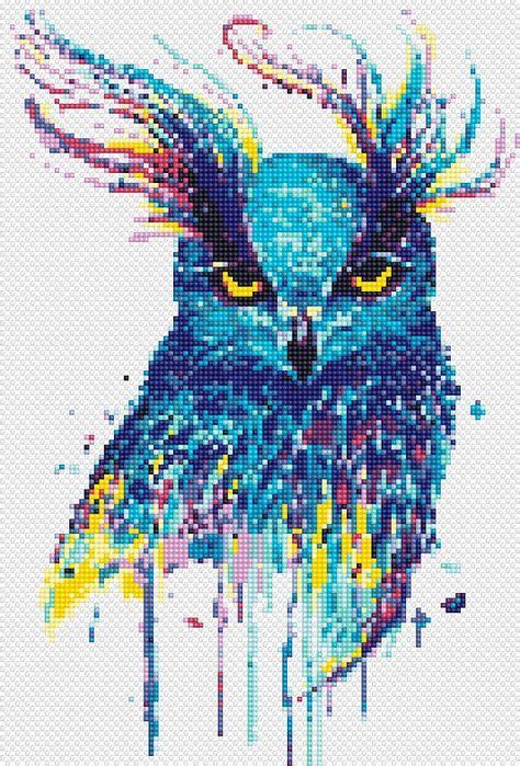Cute otter cross stitch pattern, otter embroidery, modern cross stitch, cute sewing pattern, otter pattern, cross stitch otter, cute gift. Owl cross stitch pattern Blue owl Watercolor bird cross ...