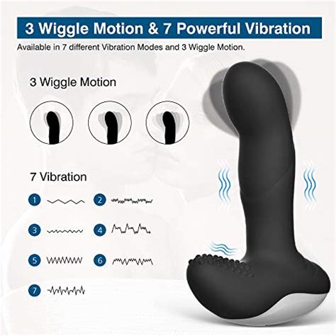 Wiggle Motion Dual Motors Vibrating Anal Vibrator For Men With Remote Control Cheven Heating