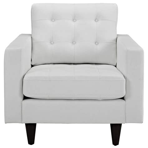 Empress Bonded Leather Armchair White Leather Armchair Modern