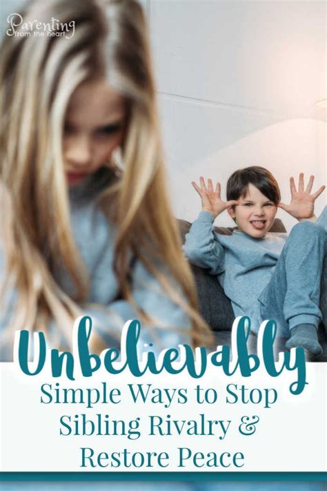 How To Stop Sibling Rivalry Using Unbelievably Simple Strategies