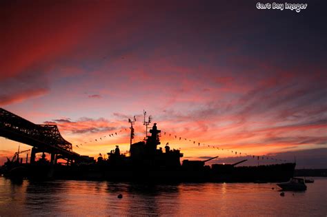 Sunset Battleship Cove New England