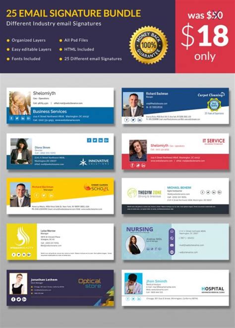 Free Email Signature Templates For Outlook Template Business