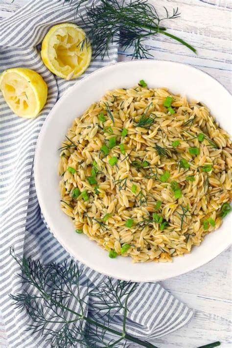 Toasted Orzo Pilaf With Lemon Butter And Dill Bowl Of Delicious