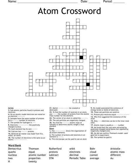 Atoms And Molecules Word Search Wordmint