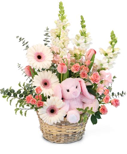 Tiny Pink Blessing Basket Of Flowers In Thunder Bay On Grower Direct