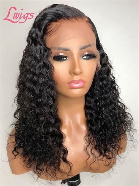 Fast Shipping 100 Virgin Human Hair Curly Lace Wig Pre Plucked