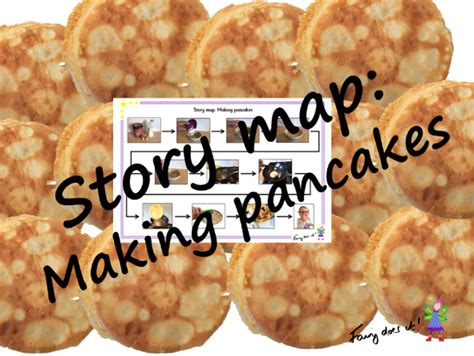 A Group Of Cookies With The Words Story Map Making Pancakes On Top And