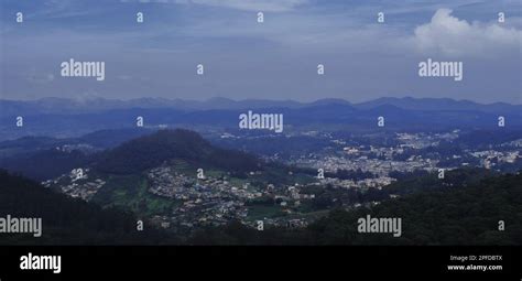 Scenic View Of Ooty Cityscape And Panoramic View Of Nilgiri Hills From