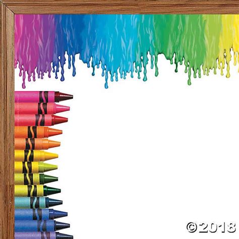 Crayola Bulletin Board Borders Discontinued Crayon Themed