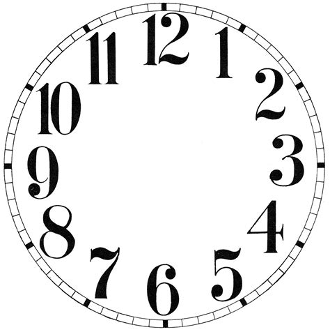Free Clock Face Template Clock With No Hands Clipart 104075 Free