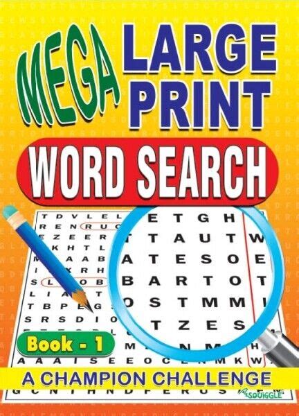 Mega Word Search Activity Book 1 And 2 Large Print By Martello For Sale
