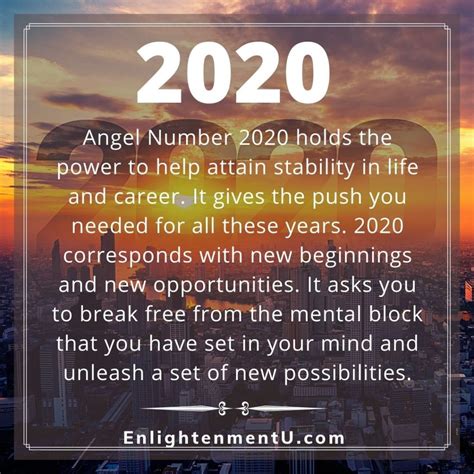 Angel Number 2020 - Stability and New Beginning - EnlightenmentU