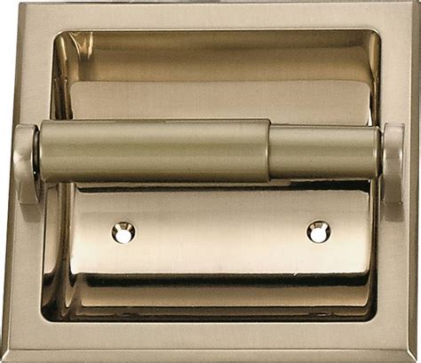 Brushed nickel finish to complement nickel michael, thank you for your question. Mintcraft 776H-07-SOU Recessed Toilet Paper Holder ...