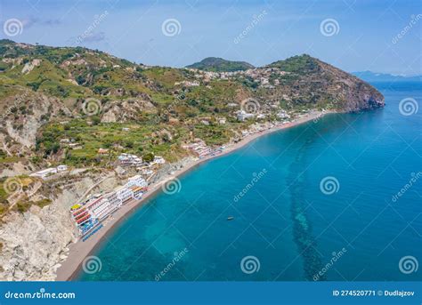 Seaside View Of Spiaggia Dei Maronti At Ischia Island Italy Stock